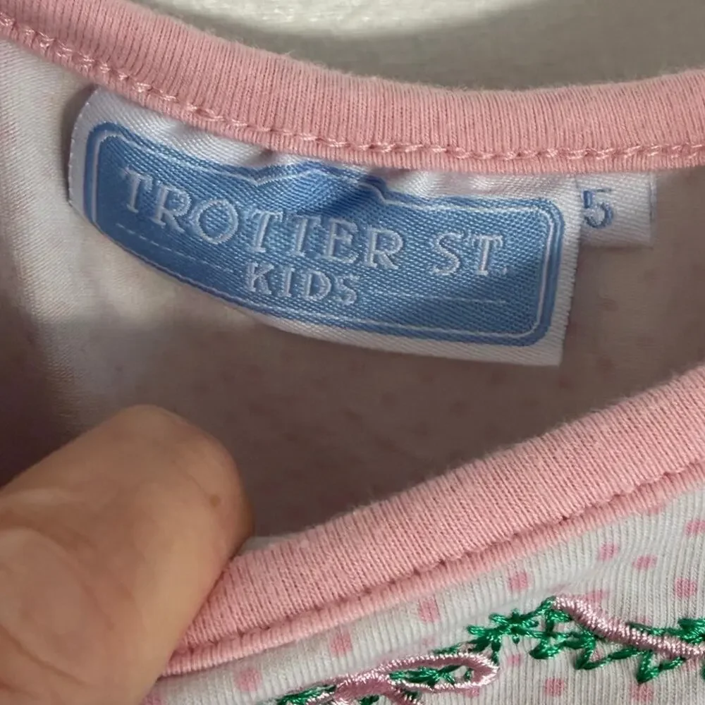 Trotter Street Girl's Polka Dotted Christmas Dress size 5